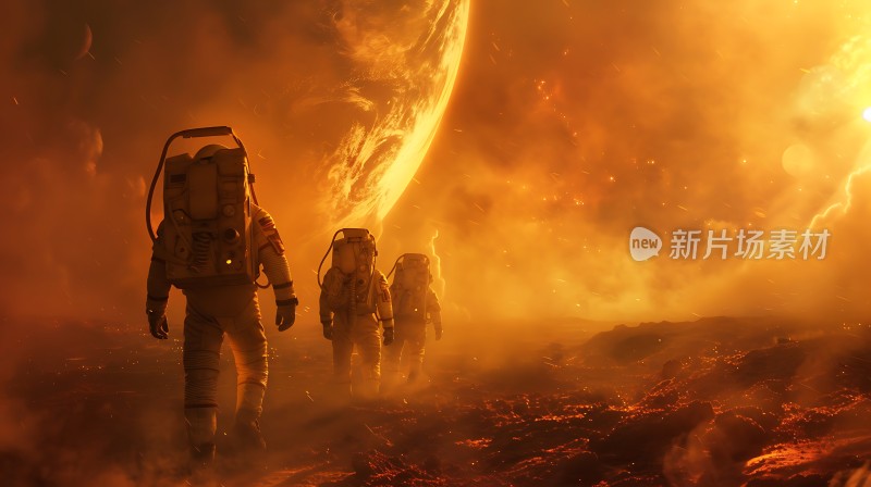 宇航员探索火星