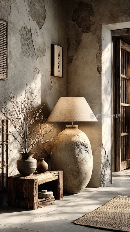 复古风室内角落装饰场景