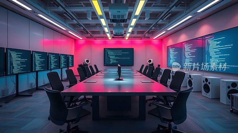 科技感会议室未来主义风格