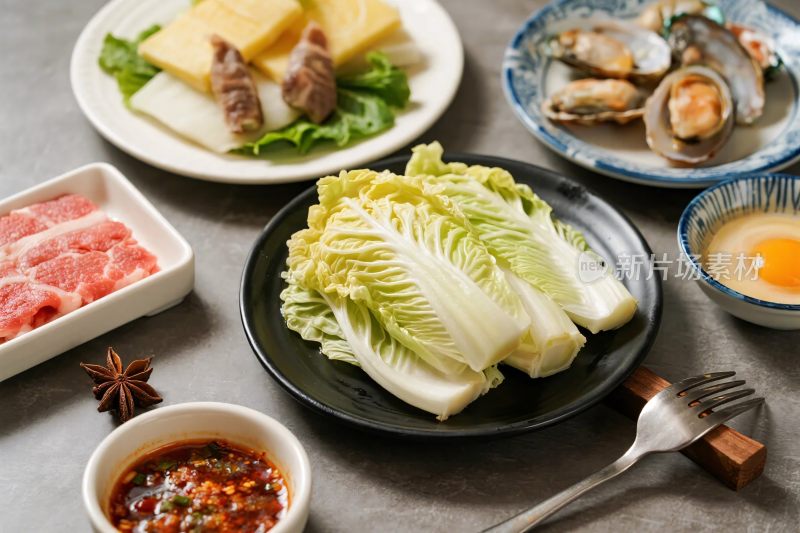 美食食材组合展示