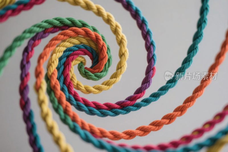 彩色螺旋绳图案