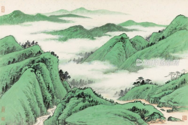 传统山水水墨画