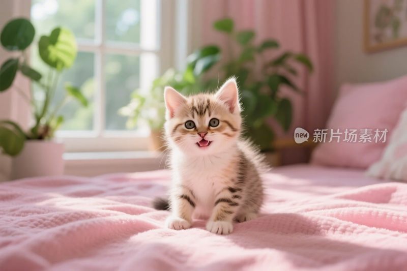 小猫温馨室内场景