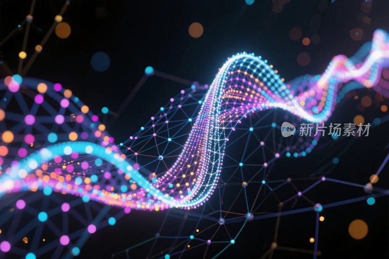 科技炫彩数据波形图