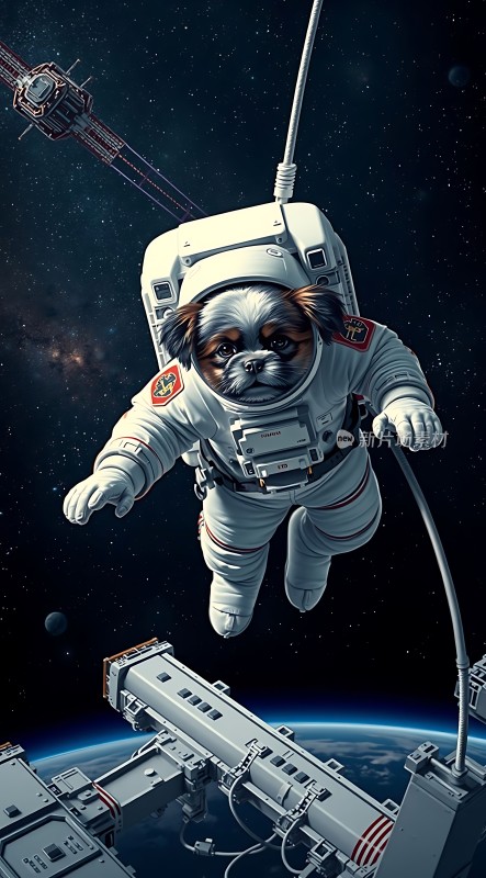 太空遨游的小狗