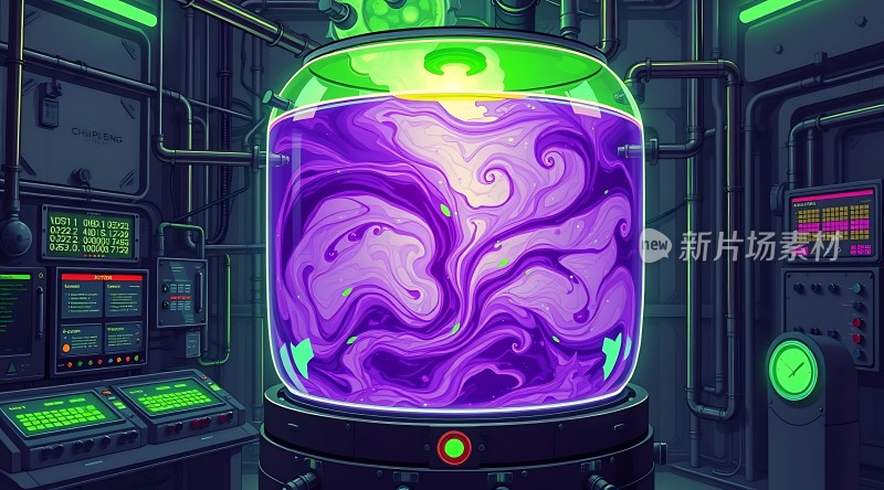 紫色液体实验室装置