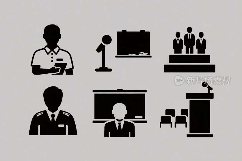 教学演讲图标集合