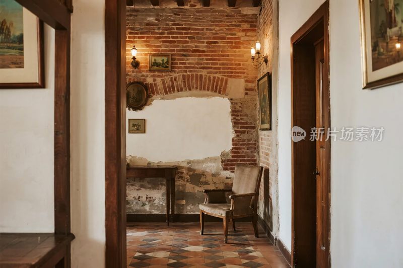 复古室内空间场景