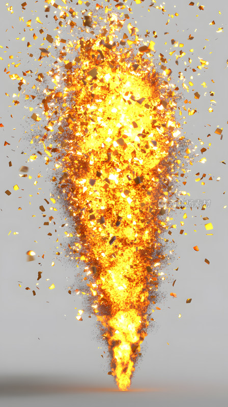 具有闪闪发光粒子动态金色爆炸