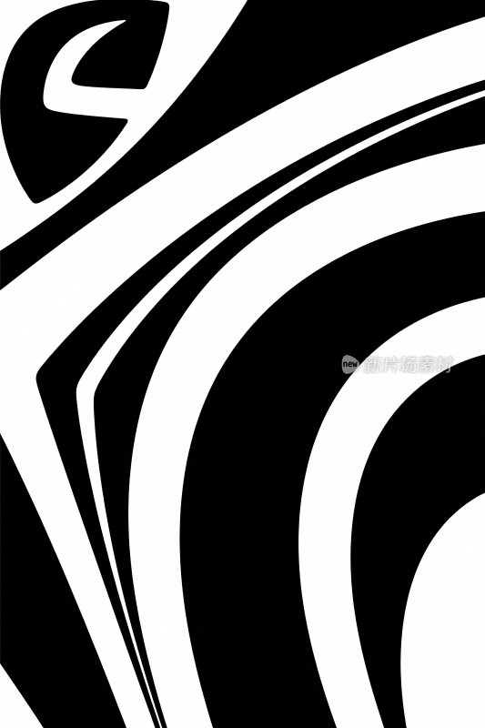 黑白线条抽象艺术