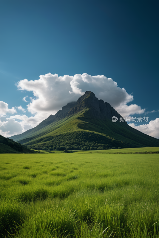 蓝天白天草原草地风景自然风光图片