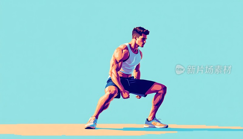 健身达人展示肌肉力量