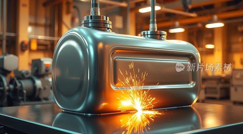 工业机械火花四溅