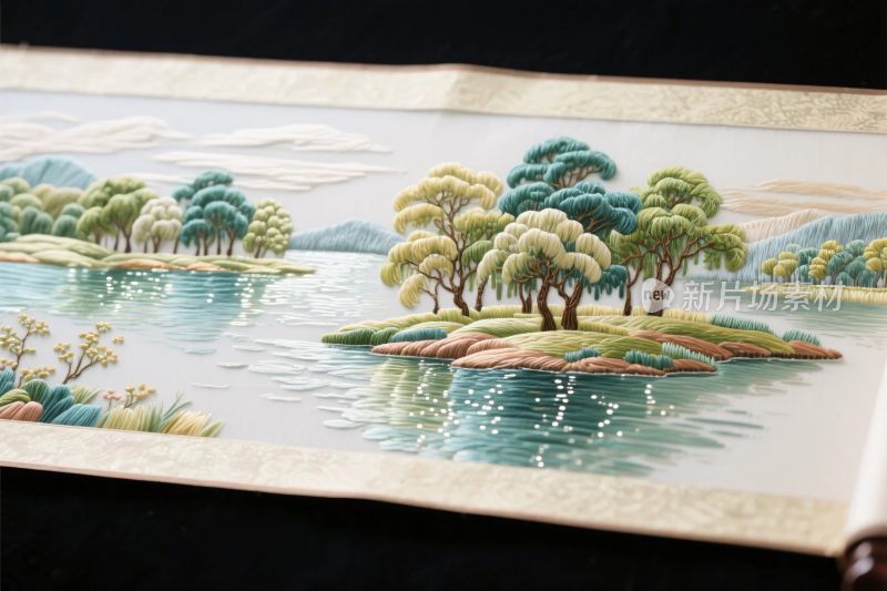 山水风景手绘插画