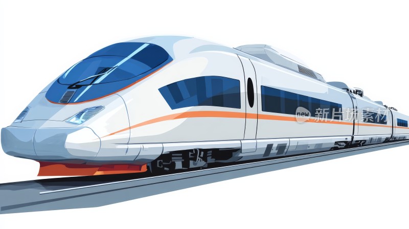 行驶中的高铁动车