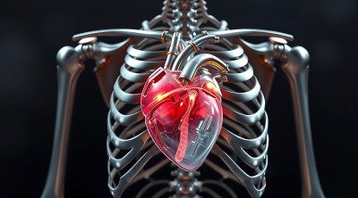 机械心脏与骨骼结合 机械心脏与骨骼结合