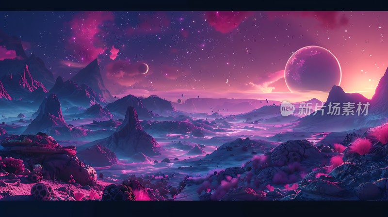 紫色星球奇景