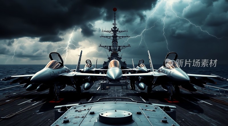 风暴中的航母编队