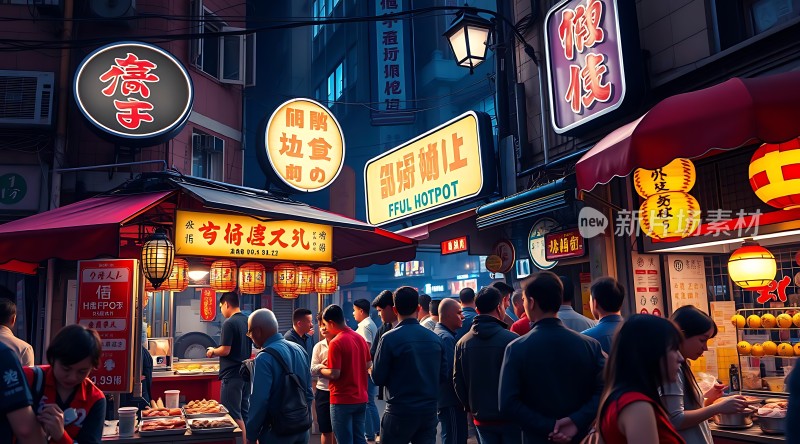 繁华夜市热闹非凡