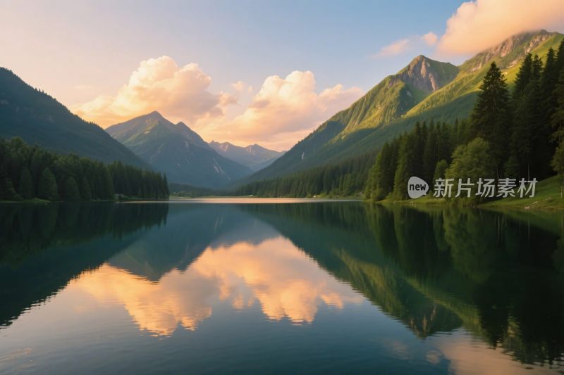 山水湖泊自然风光