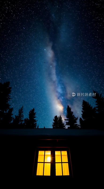 星空下的温馨小屋