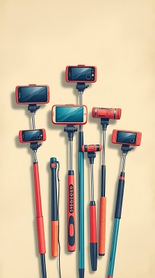 自拍杆大集合手机支架多样选择