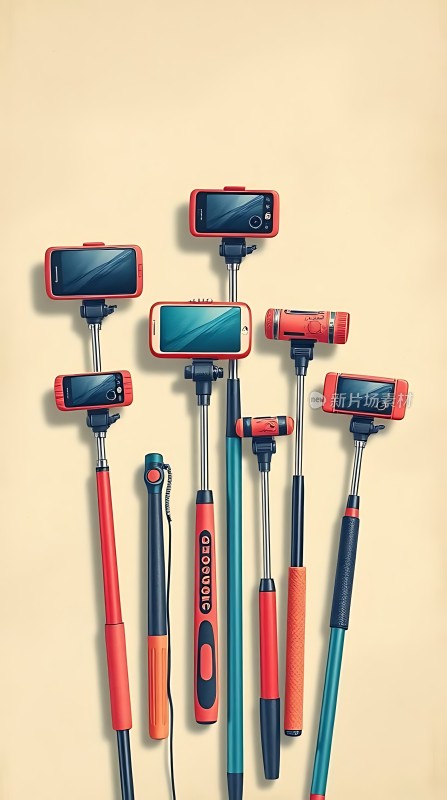 自拍杆大集合手机支架多样选择
