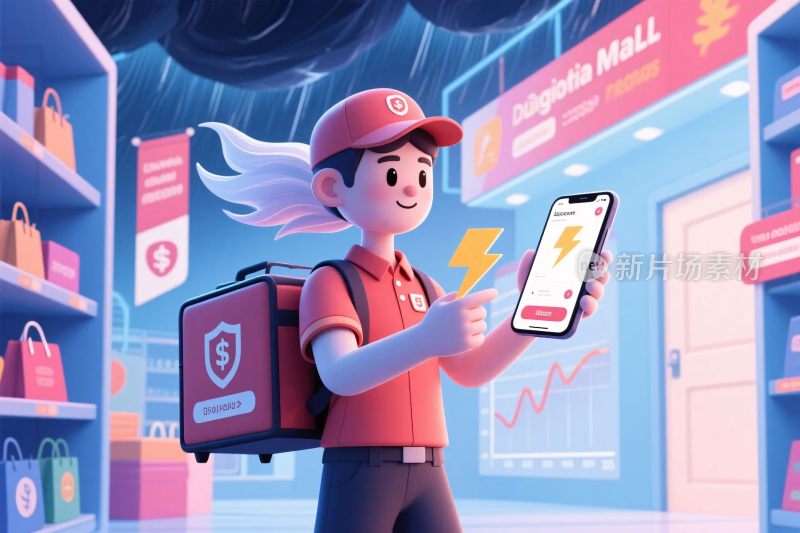 外卖配送员数字互动