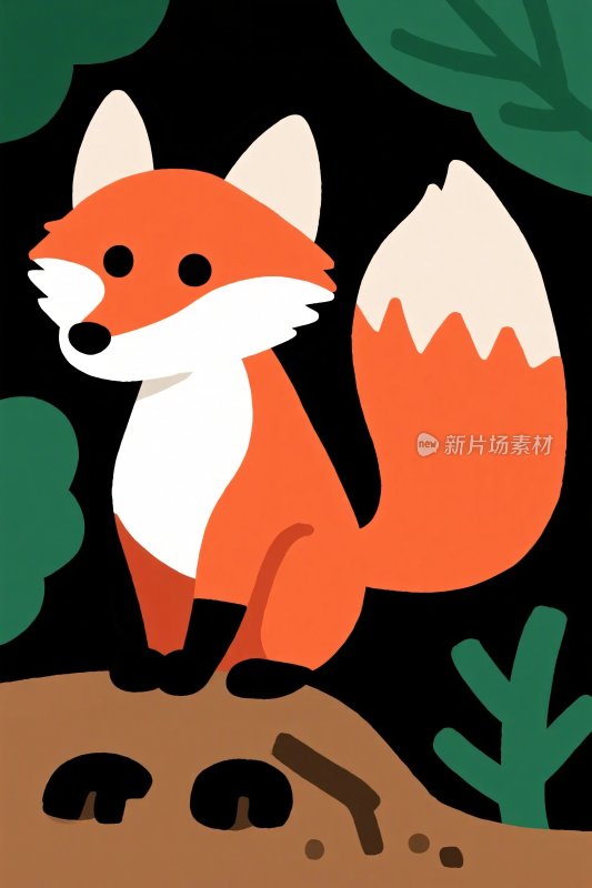 卡通狐狸插画
