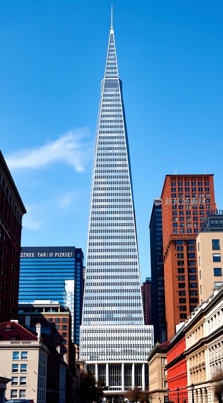 旧金山地标建筑群现代与历史交融的城市风光