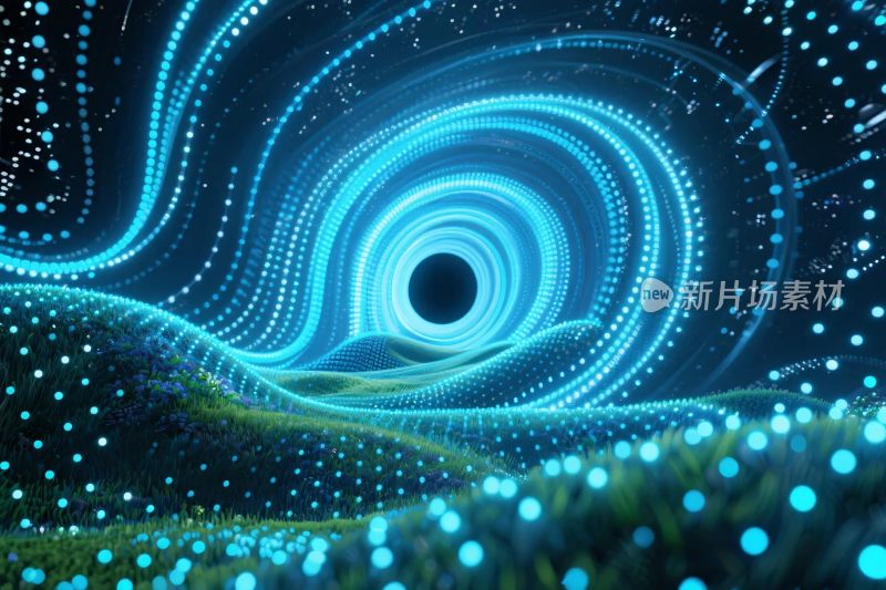 科技环形光效插画