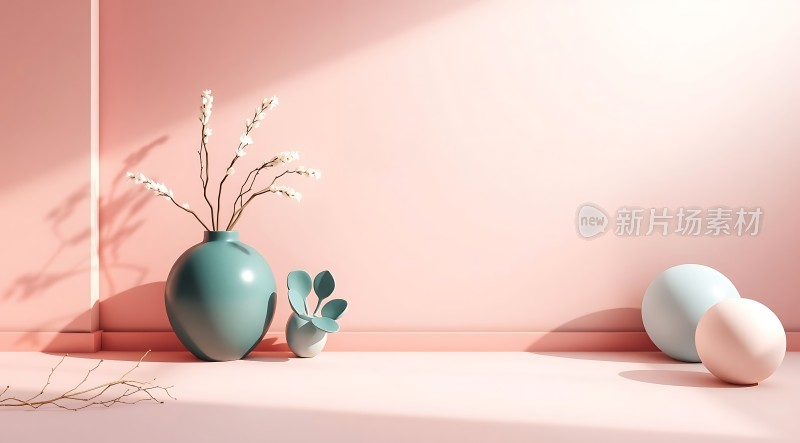 简约风花瓶摆件静物图