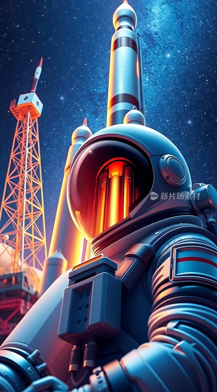 宇航员与火箭星际探索之旅