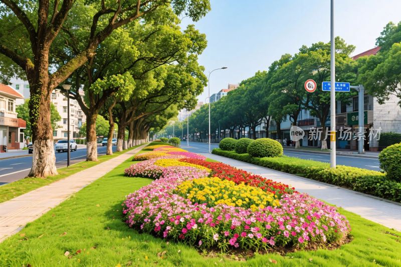 城市道路绿化景观