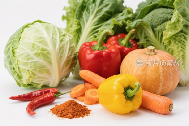 新鲜蔬菜食材集合