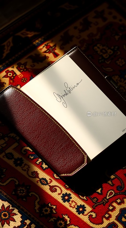 阳光下的红色笔记本