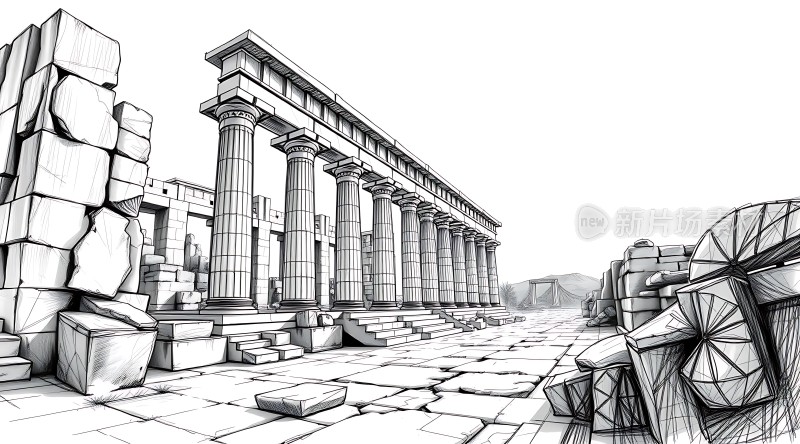 古希腊神庙遗迹