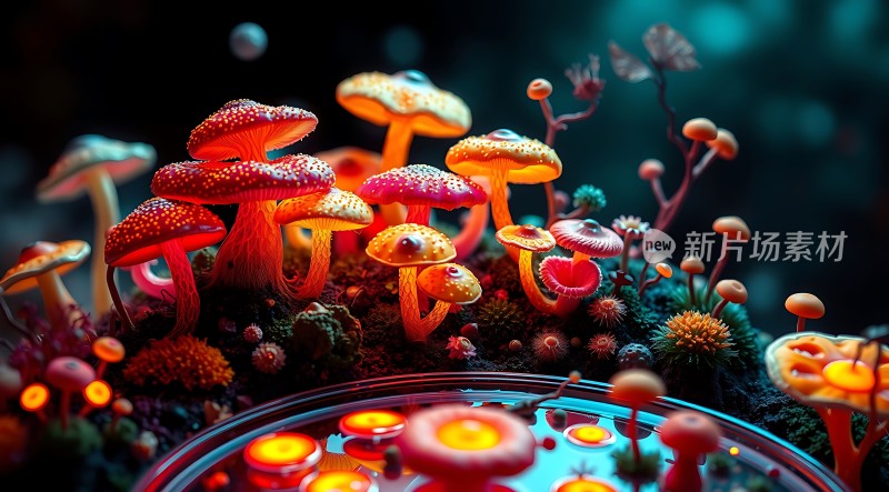 神秘荧光蘑菇世界