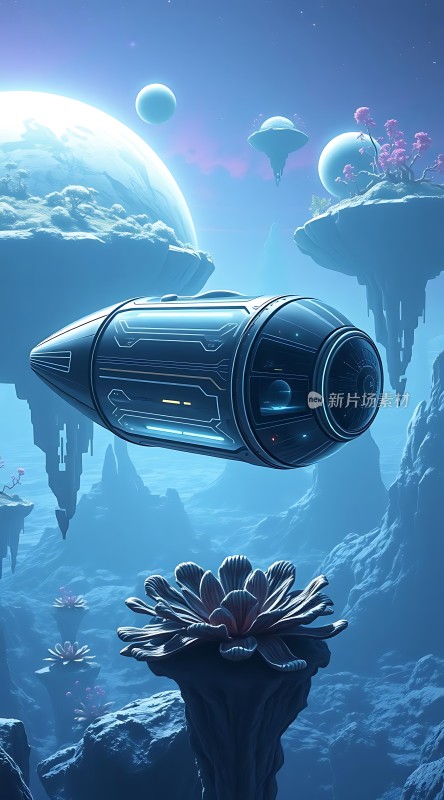 星际探险未来飞船与神秘星球