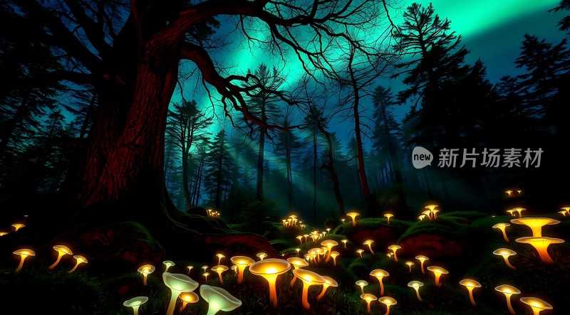 神秘森林夜光奇景