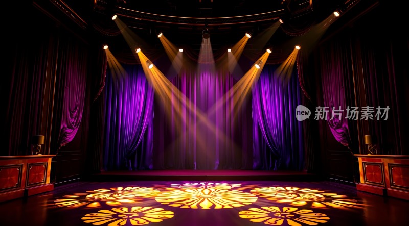 紫色舞台灯光秀