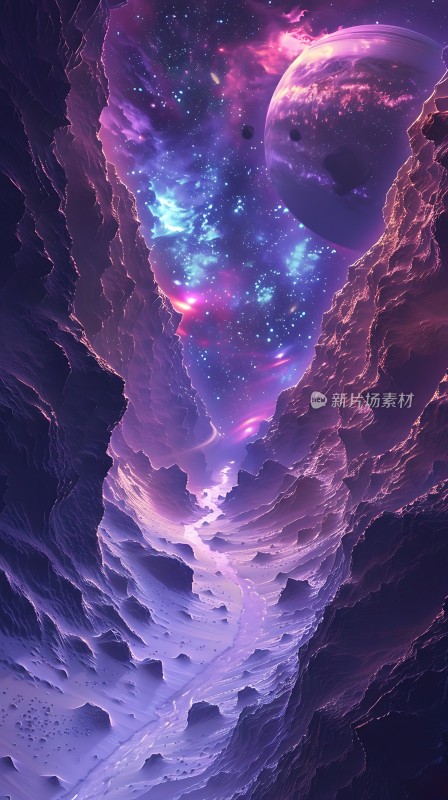 紫色星河穿越峡谷