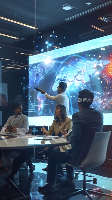商务会议讨论全球战略规划