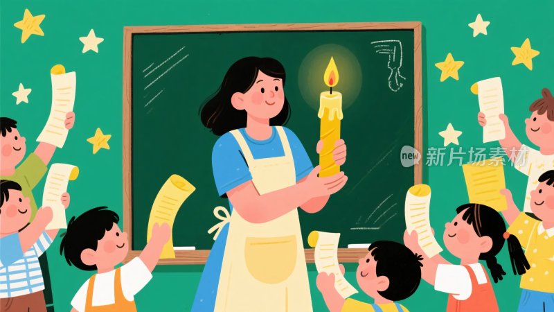 师生互动的温馨教学场景