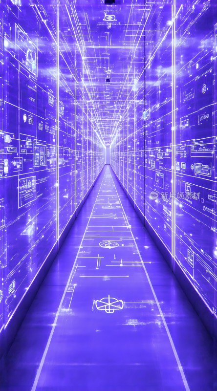 紫色科技走廊