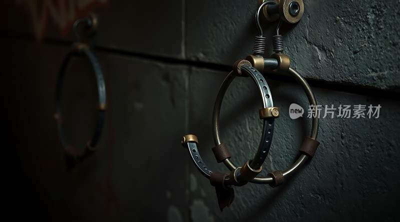 新片场素材复古金属环扣装饰