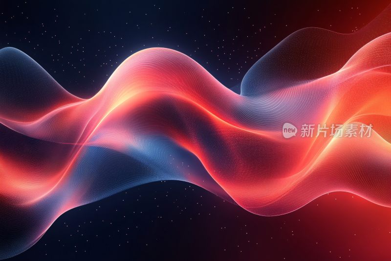 炫彩流动波浪背景图