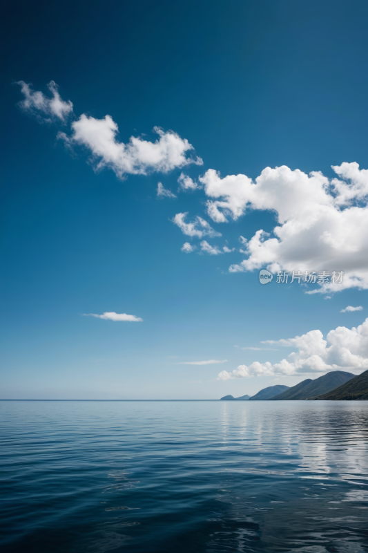 一艘船在阳光明媚的日子里漂浮在水中风景