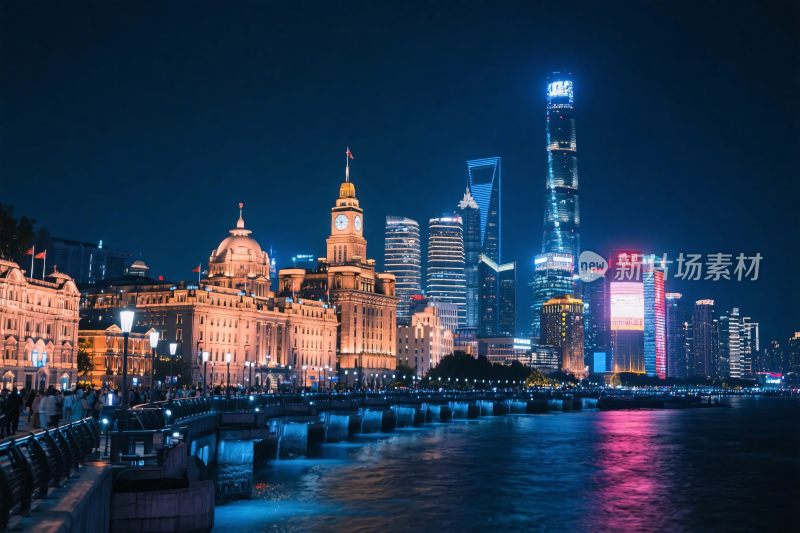 上海外滩城市夜景