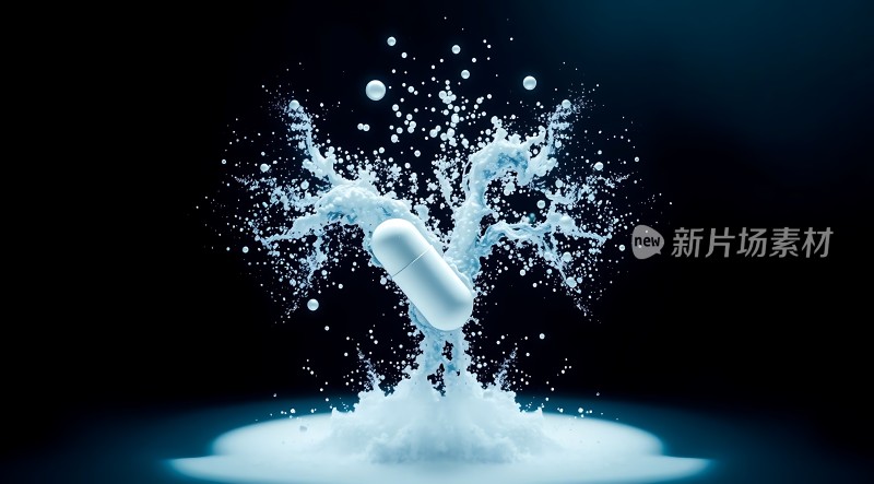 新片场素材胶囊与水花